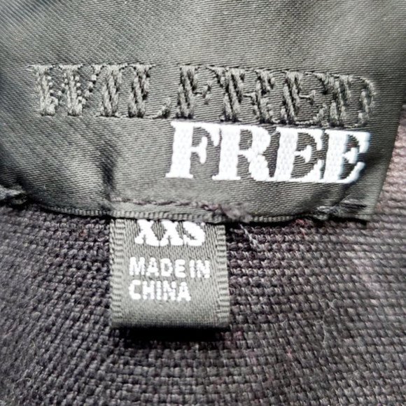 ARITZIA Wilfred Free Blk Tie Dye Linen Cotton Moto Vest, XXS - Picture 3 of 9